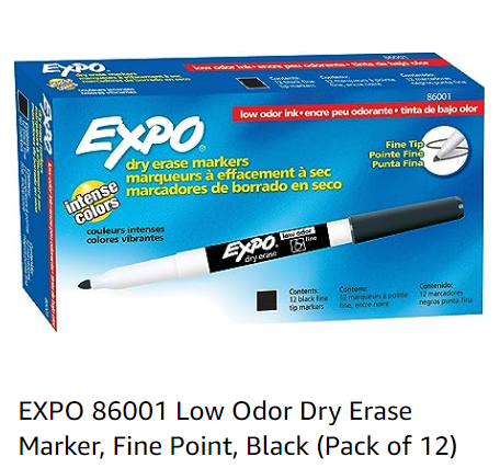 EXPO Dry Erase markers, fine (box)